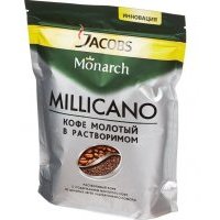 Кофе Jacobs Monarch Millicano молотый в растворимом, 150гр 