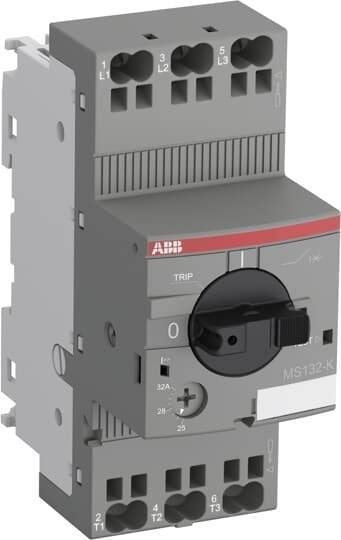 Выключатель автоматический MS132-32K 25 кА с втычными клеммами с регулируемой тепловой защитой 25A-32А ABB 