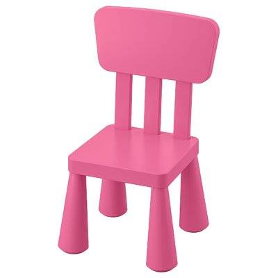 IKEA Детский стул д/дома/улицы/розовый МАММУТ 